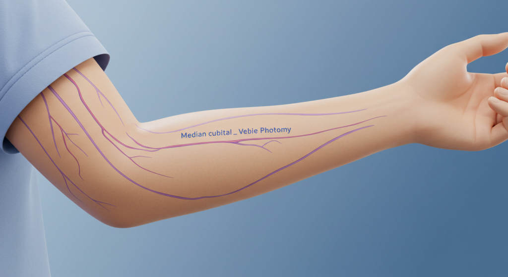 Quick Fact The Most Common Vein Used for Venipuncture is the Median Cubital Vein